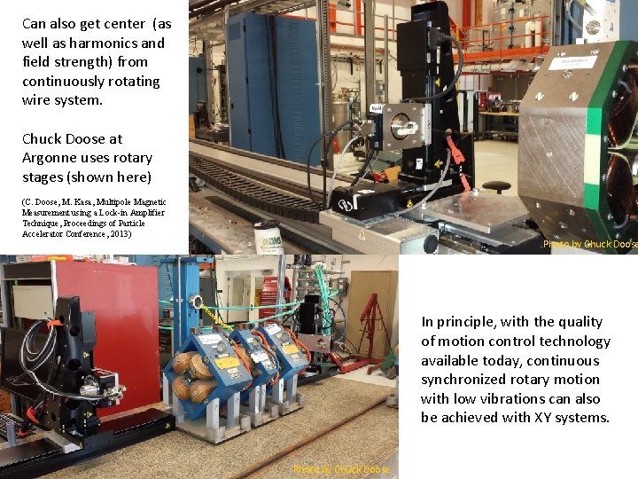 Can also get center (as well as harmonics and field strength) from continuously rotating