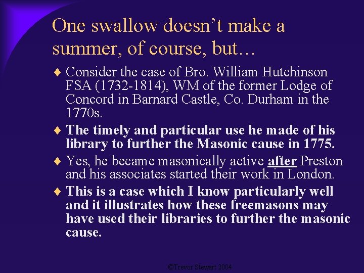 One swallow doesn’t make a summer, of course, but… Consider the case of Bro.