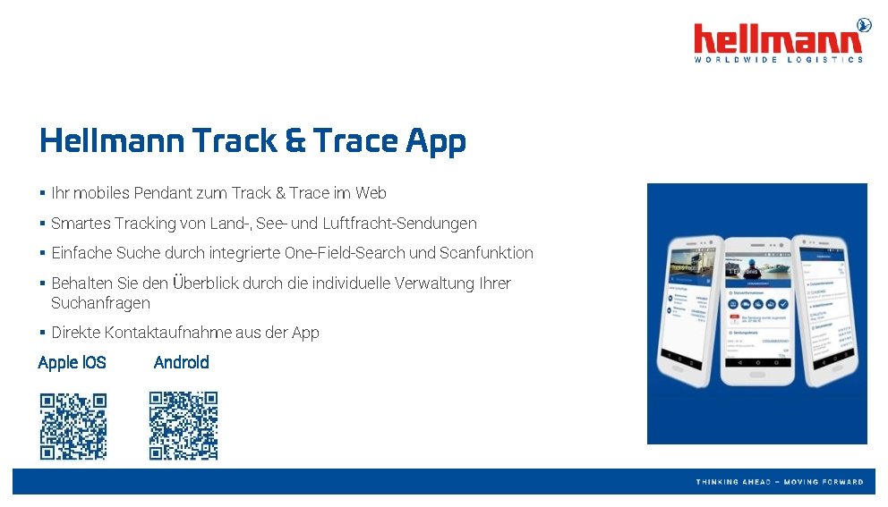 Hellmann Track & Trace App § Ihr mobiles Pendant zum Track & Trace im