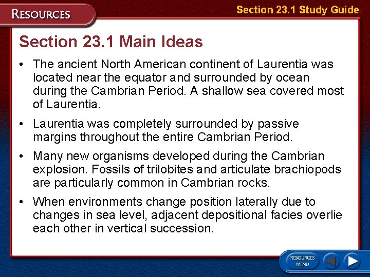 Section 23. 1 Study Guide Section 23. 1 Main Ideas • The ancient North