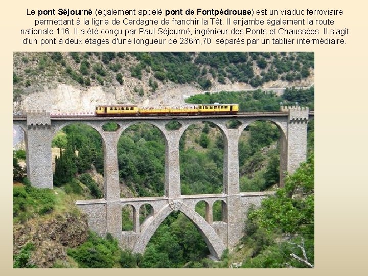 Le pont Séjourné (également appelé pont de Fontpédrouse) est un viaduc ferroviaire permettant à