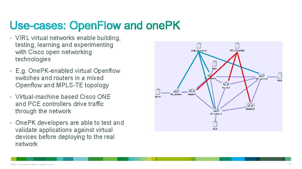  • VIRL virtual networks enable building, testing, learning and experimenting with Cisco open