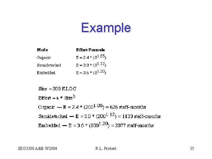 Example SEG 3300 A&B W 2004 R. L. Probert 35 