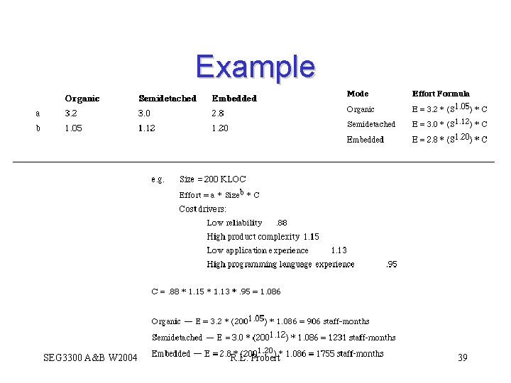 Example SEG 3300 A&B W 2004 R. L. Probert 39 