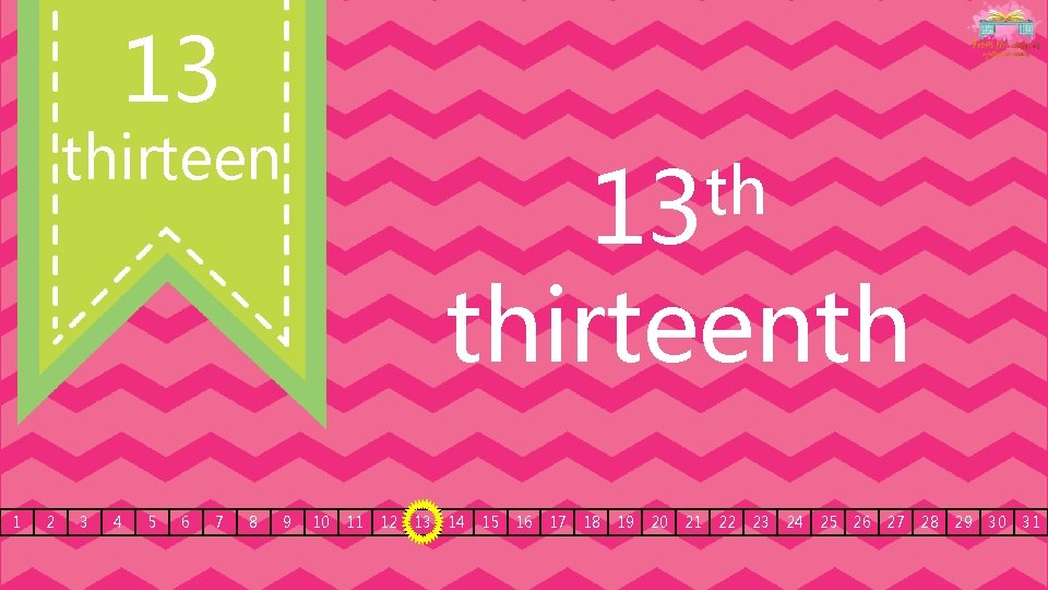 13 thirteen th 13 thirteenth 1 2 3 4 5 6 7 8 9