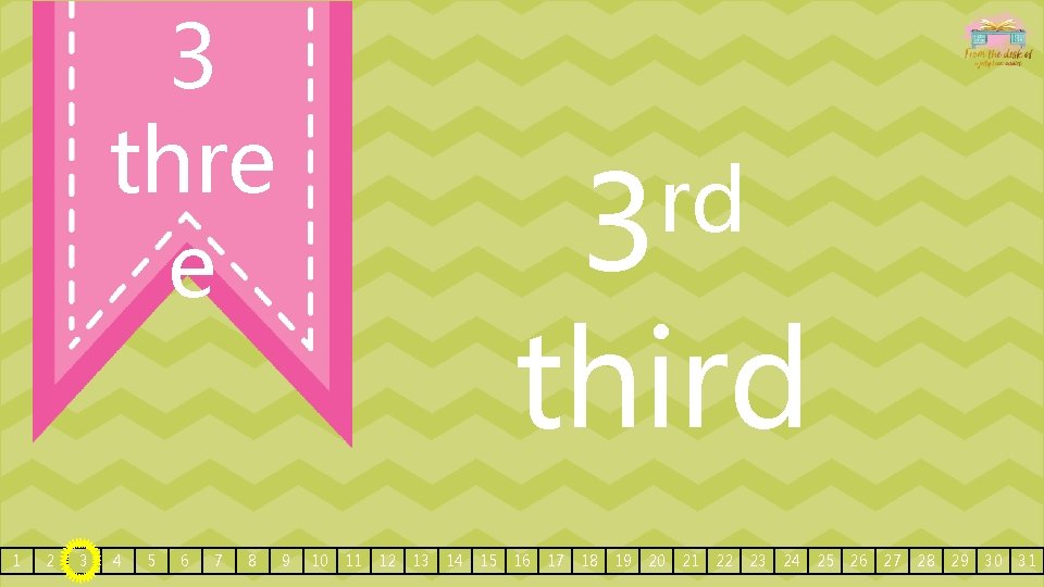 3 thre e 1 2 3 4 5 6 7 8 rd 3 third