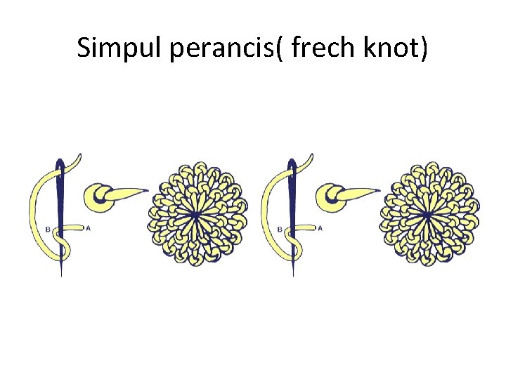 Simpul perancis( frech knot) 