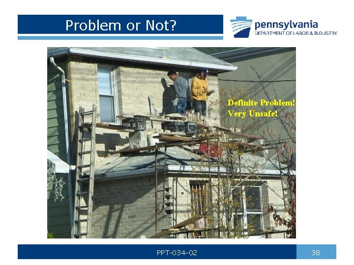 Problem or Not? Definite Problem! Very Unsafe! PPT-034 -02 38 