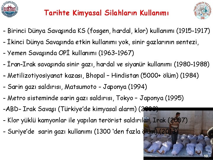 Tarihte Kimyasal Silahların Kullanımı - Birinci Dünya Savaşında KS (fosgen, hardal, klor) kullanımı (1915