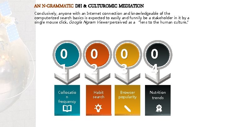 AN N-GRAMMATIC DH & CULTUROMIC MEDIATION Conclusively, anyone with an Internet connection and knowledgeable