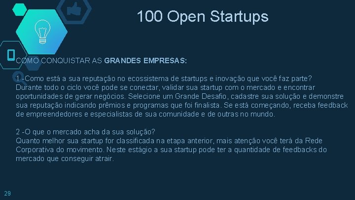 100 Open Startups COMO CONQUISTAR AS GRANDES EMPRESAS: 1 -Como está a sua reputação