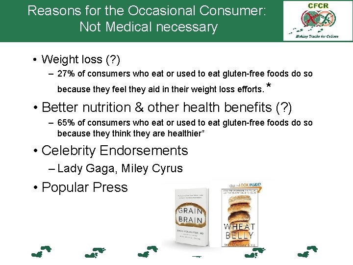 Reasons for the Occasional Consumer: Not Medical necessary • Weight loss (? ) –