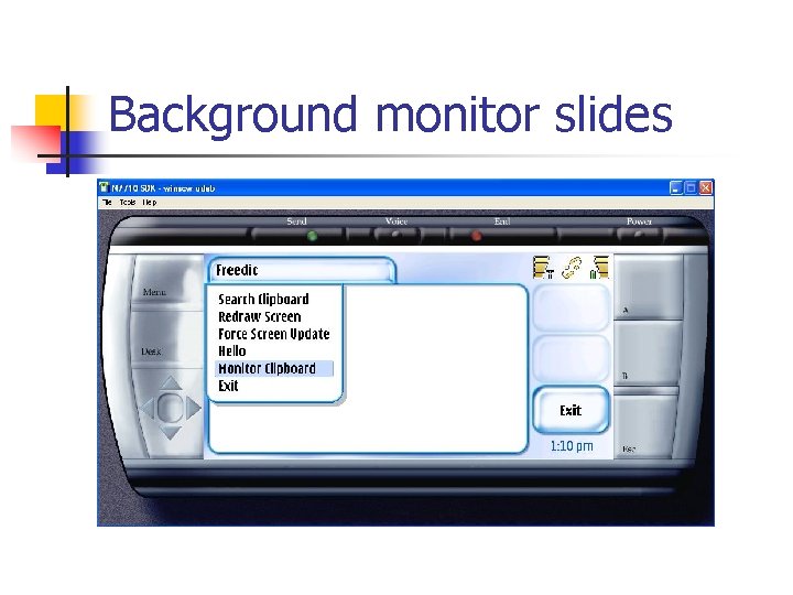 Background monitor slides 