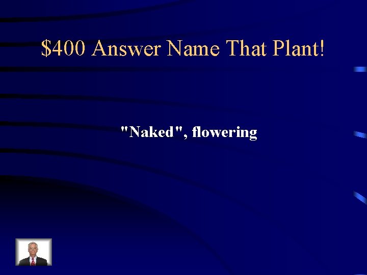 $400 Answer Name That Plant! "Naked", flowering 
