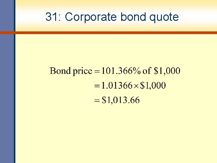 31: Corporate bond quote 