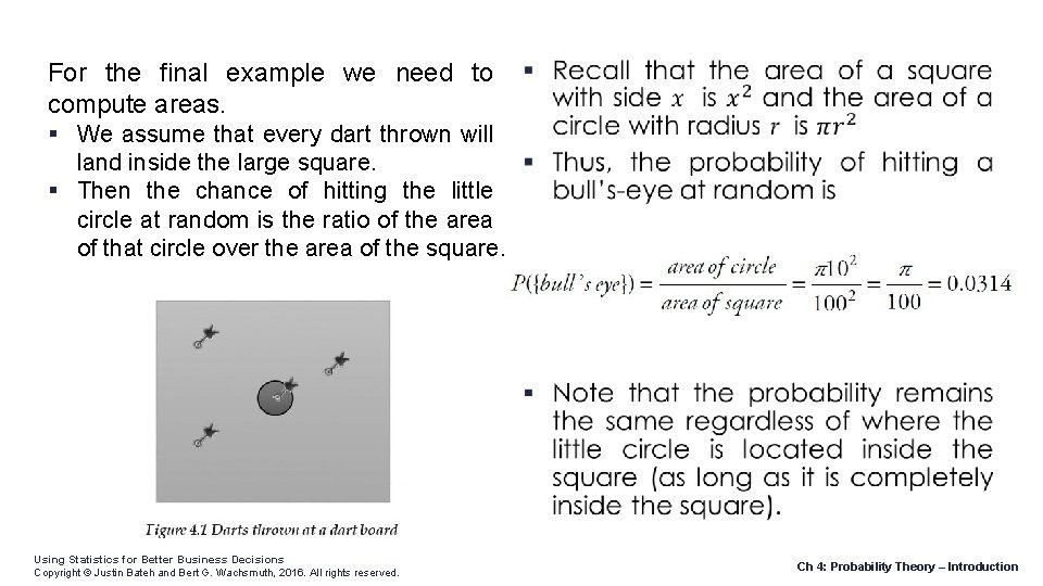 For the final example we need to compute areas. We assume that every dart