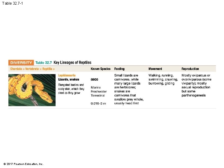 Table 32. 7 -1 © 2017 Pearson Education, Inc. Table 32. 7 -1 © 2017 Pearson Education, Inc.