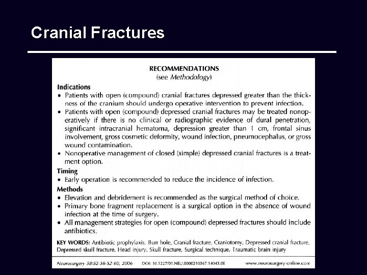 Cranial Fractures 