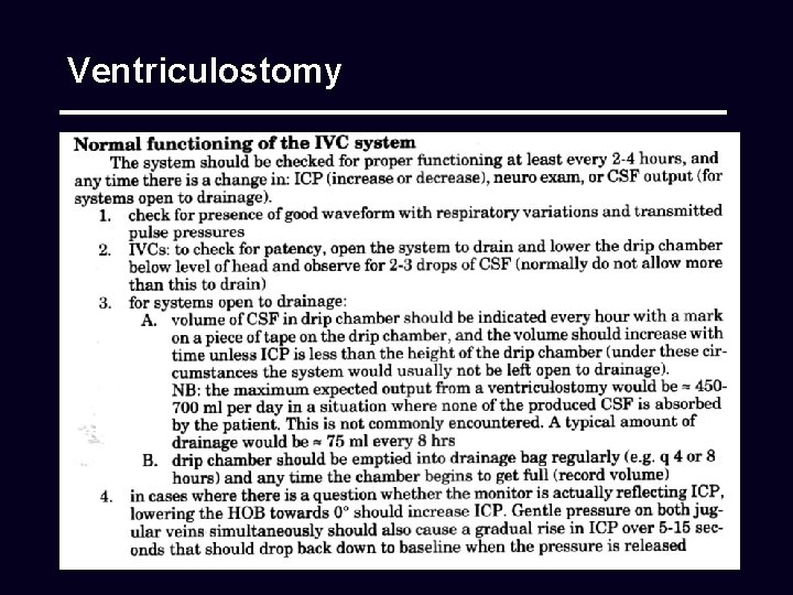 Ventriculostomy 