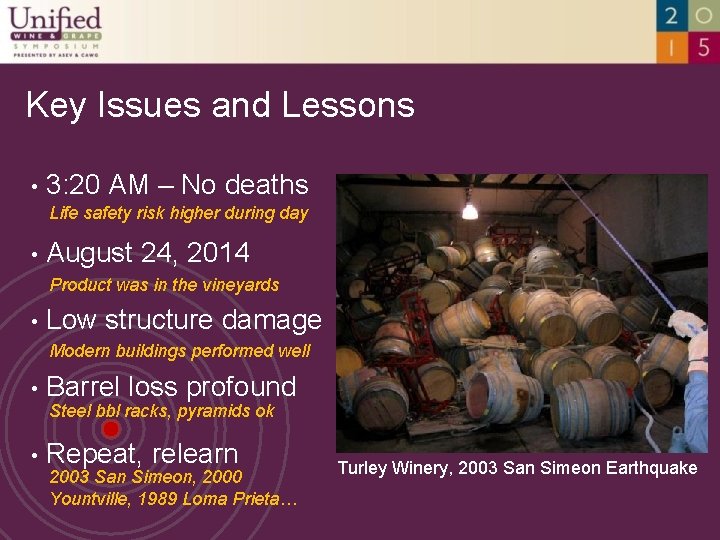 Key Issues and Lessons • 3: 20 AM – No deaths Life safety risk