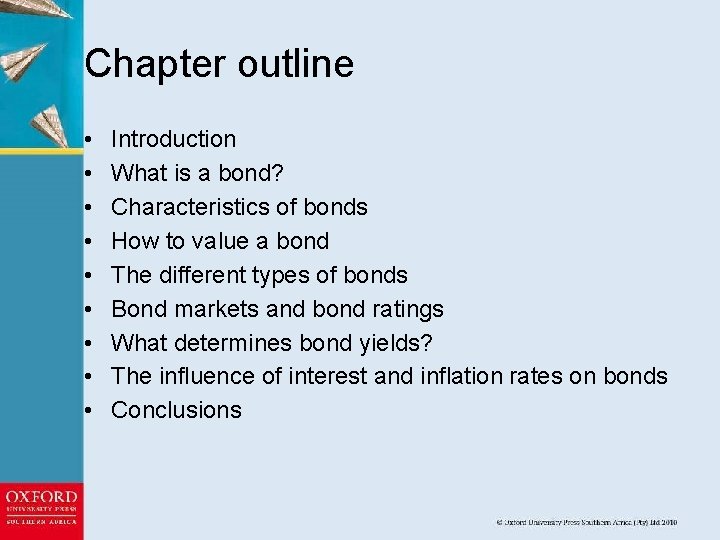Chapter outline • • • Introduction What is a bond? Characteristics of bonds How