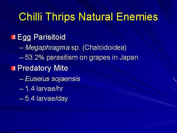 Chilli Thrips Natural Enemies Egg Parisitoid – Megaphragma sp. (Chalcidoidea) – 53. 2% parasitism