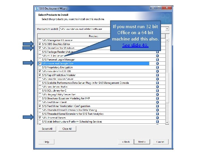 If you must run 32 bit Office on a 64 bit machine add this