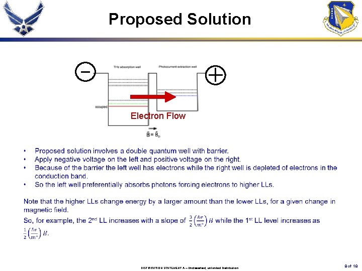 Proposed Solution Electron Flow DISTRIBUTION STATEMENT A – Unclassified, unlimited Distribution 8 of 18