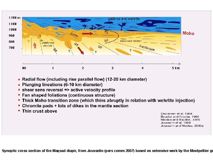 Synoptic cross section of the Maqsad diapir, from Jousselin (pers comm 2007) based on