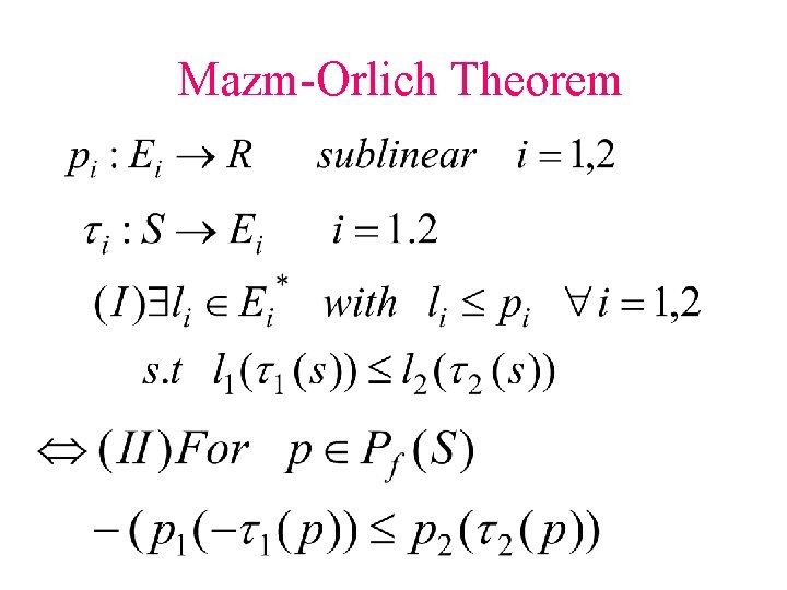 Mazm-Orlich Theorem 