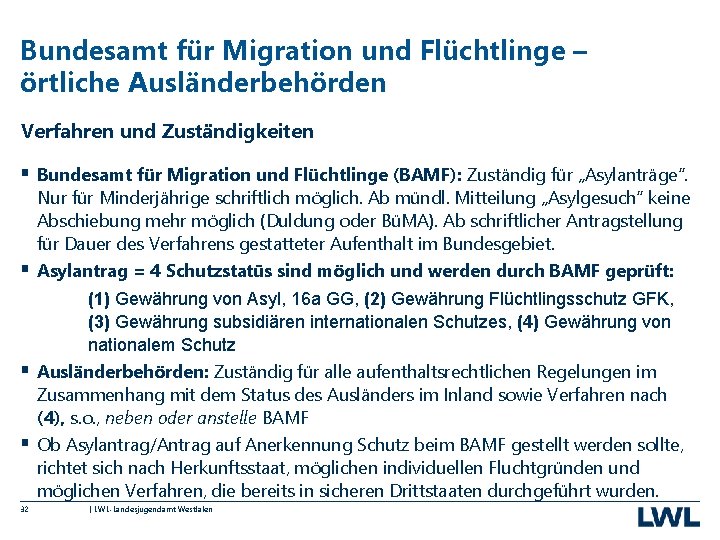 Bundesamt für Migration und Flüchtlinge – örtliche Ausländerbehörden Verfahren und Zuständigkeiten § Bundesamt für