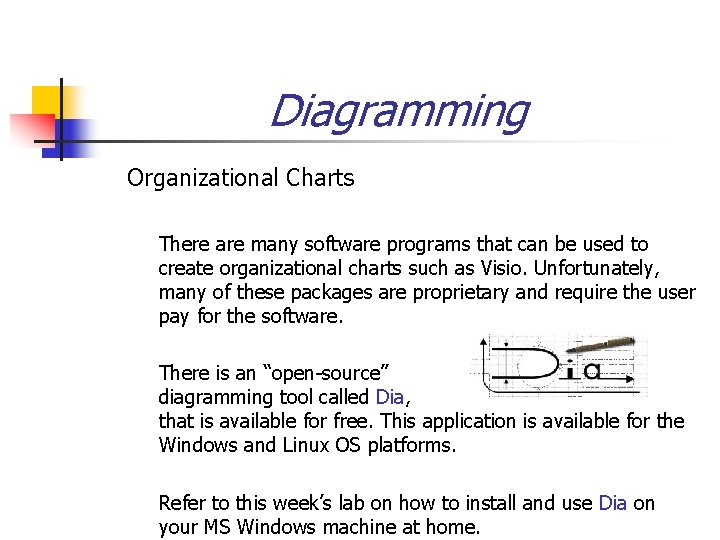 Diagramming Organizational Charts There are many software programs that can be used to create