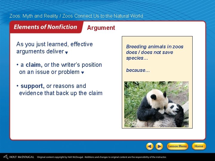 Zoos: Myth and Reality / Zoos Connect Us to the Natural World Argument As