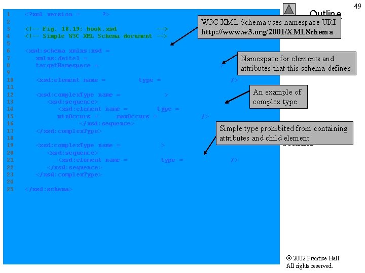 Outline 1 <? xml version = "1. 0"? > 2 W 3 C XML