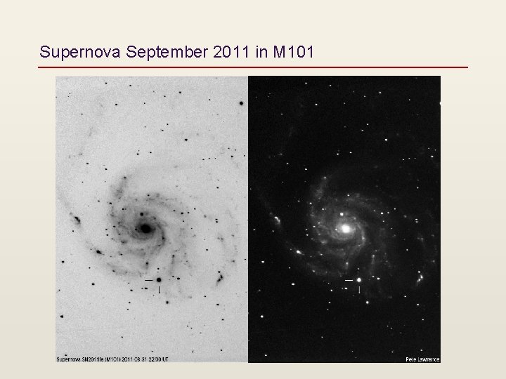 Supernova September 2011 in M 101 