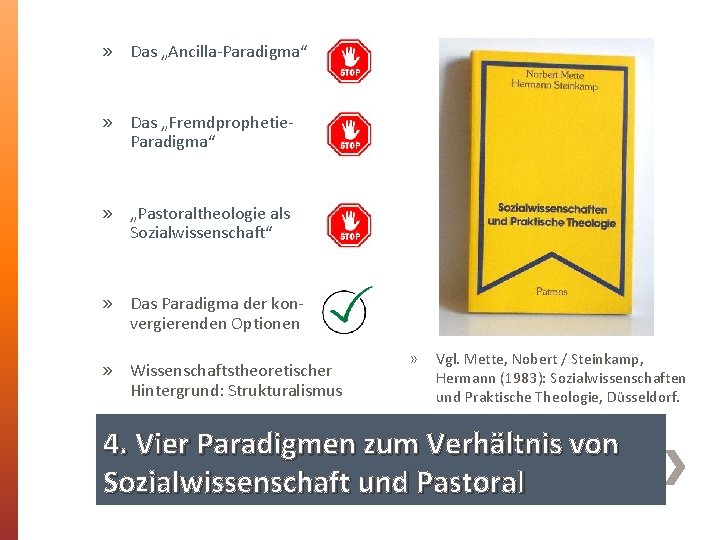 » Das „Ancilla-Paradigma“ » Das „Fremdprophetie. Paradigma“ » „Pastoraltheologie als Sozialwissenschaft“ » Das Paradigma