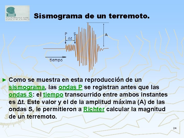 Sismograma de un terremoto. ► Como se muestra en esta reproducción de un sismograma,