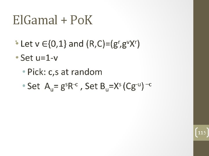 El. Gamal + Po. K • 115 
