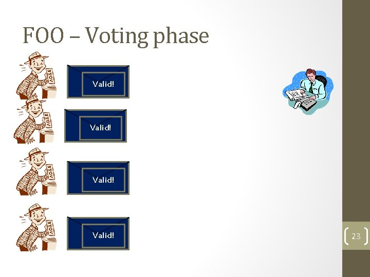 FOO – Voting phase Valid! 23 