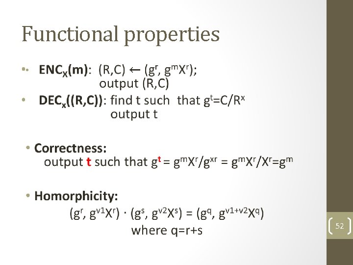 Functional properties • 52 