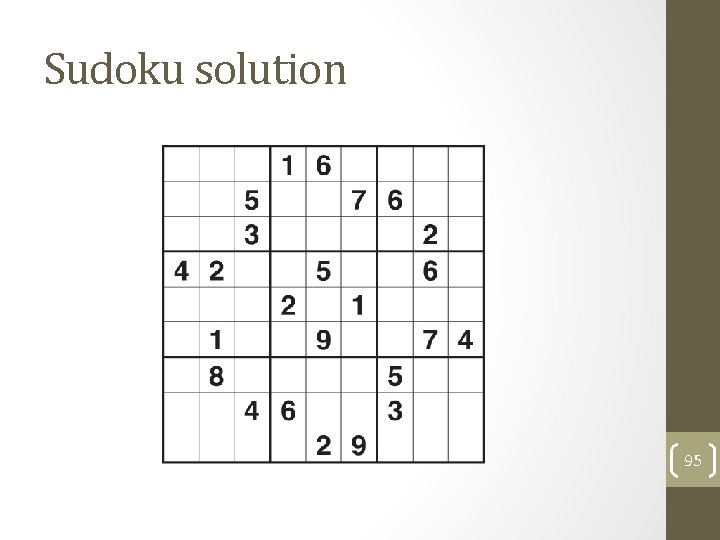 Sudoku solution 95 