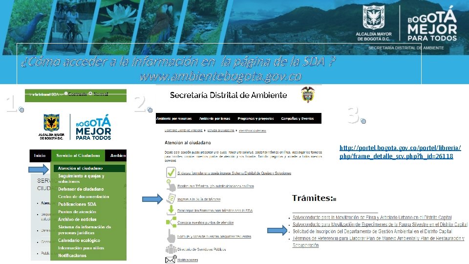¿Cómo acceder a la información en la página de la SDA ? www. ambientebogota.
