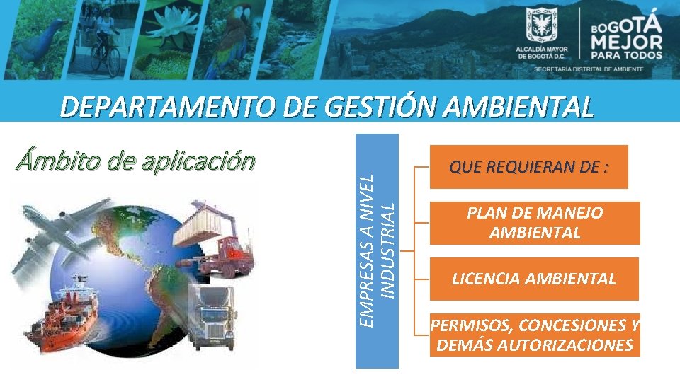 Ámbito de aplicación EMPRESAS A NIVEL INDUSTRIAL DEPARTAMENTO DE GESTIÓN AMBIENTAL QUE REQUIERAN DE