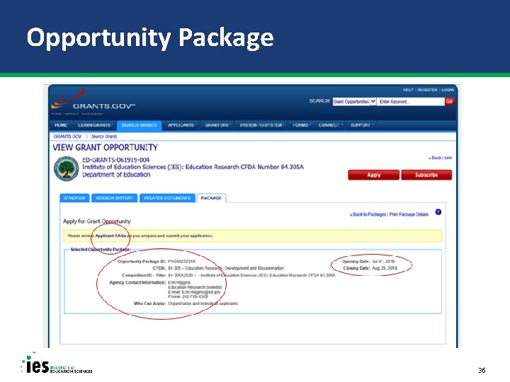 Opportunity Package 36 