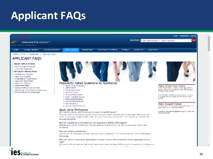 Applicant FAQs 56 