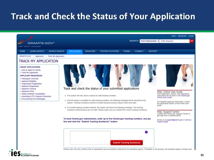 Track and Check the Status of Your Application 60 