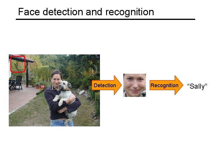 Face detection and recognition Detection Recognition “Sally” 