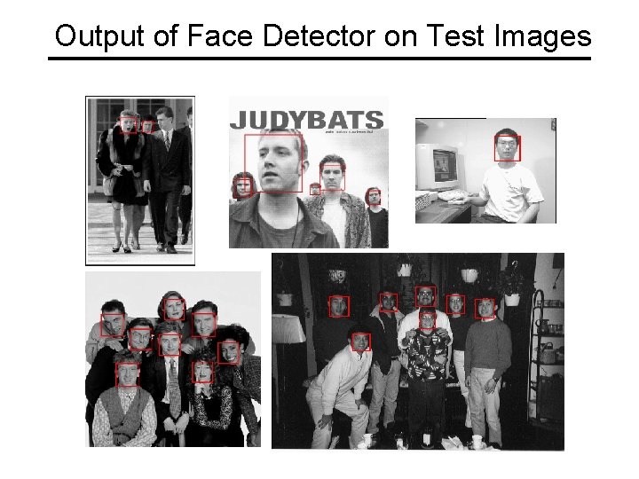Output of Face Detector on Test Images 