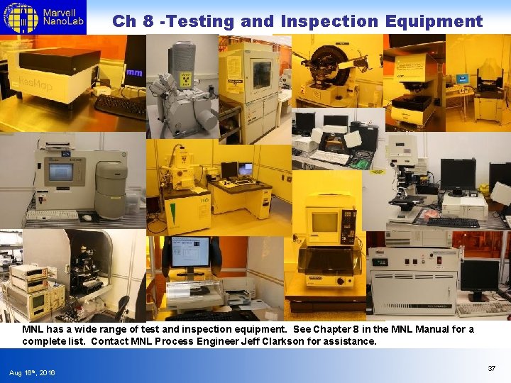 Ch 8 -Testing and Inspection Equipment MNL has a wide range of test and