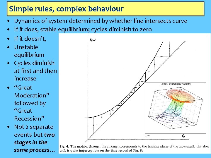 Simple rules, complex behaviour • • Dynamics of system determined by whether line intersects